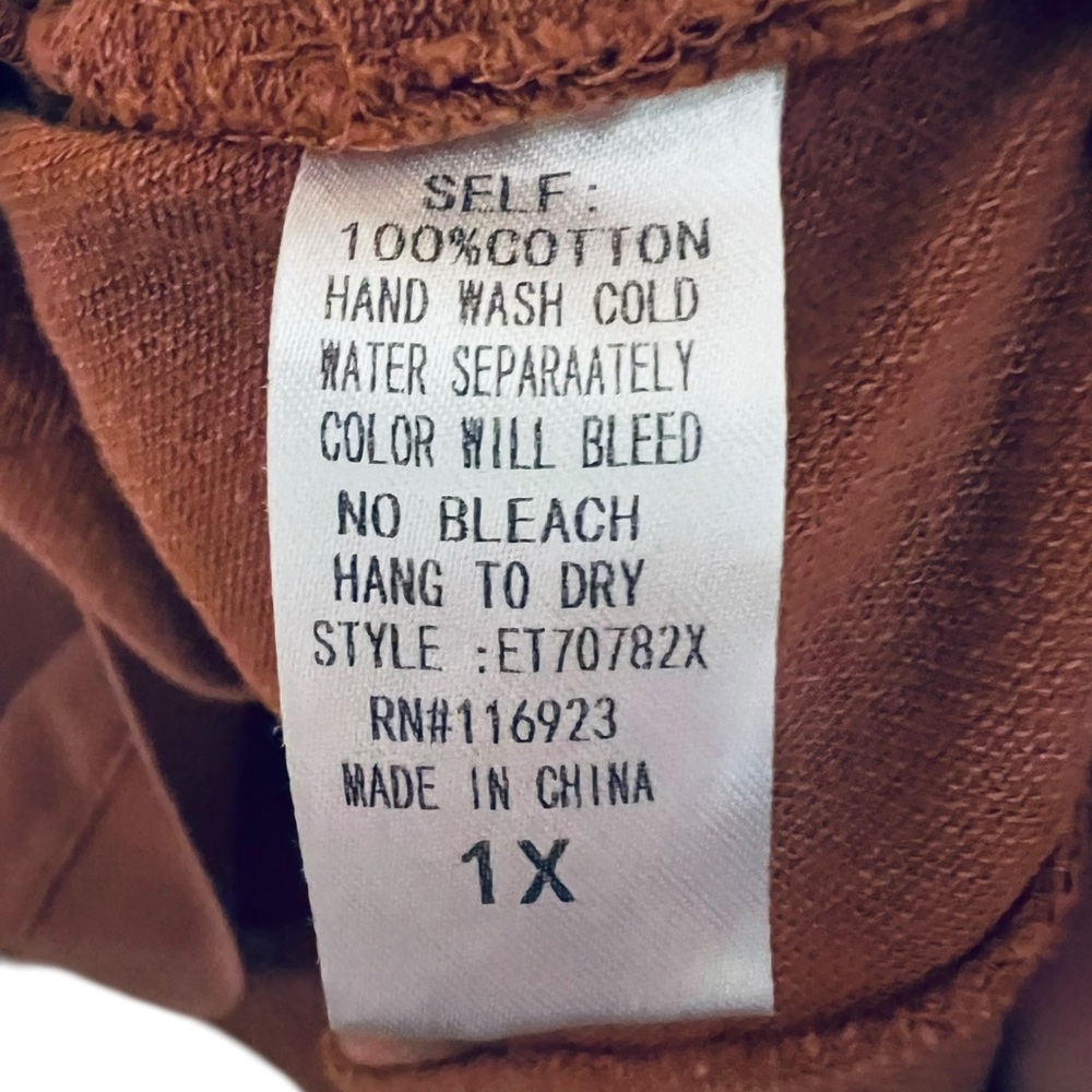 Easel Washed Patchwork Hoodie Boho Pullover Size … - image 5